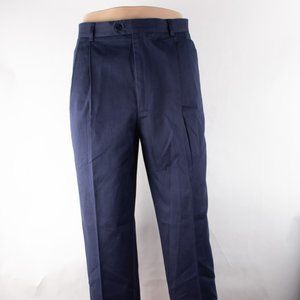 Zanella Sacks Fifth Avenue Pleated Front Slacks 32 (30 X 28) Men's Slacks Blue